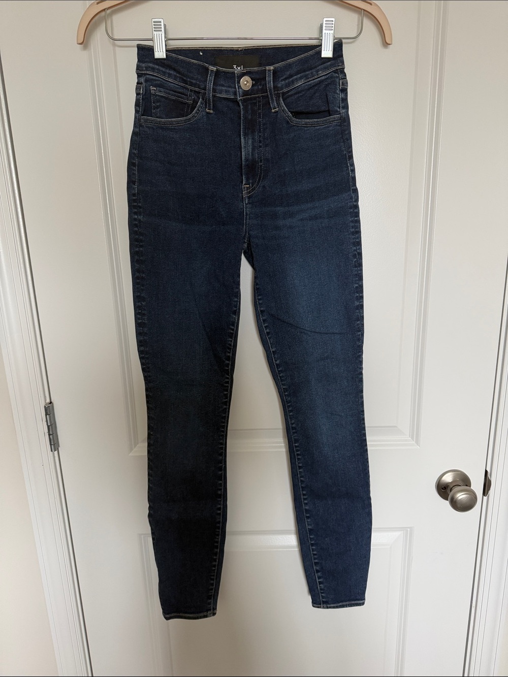 3x1 Dark Blue High-Rise Slim Jeans